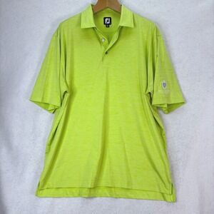 FootJoy Lime Green Stonebridge Ranch TX Logo Polo Mens XXL Golfcore Performance